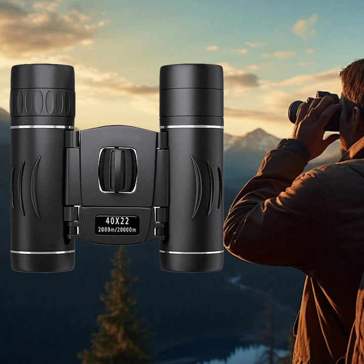 40x Compact Binoculars with Multi-Coated Lenses for Outdoor Viewing