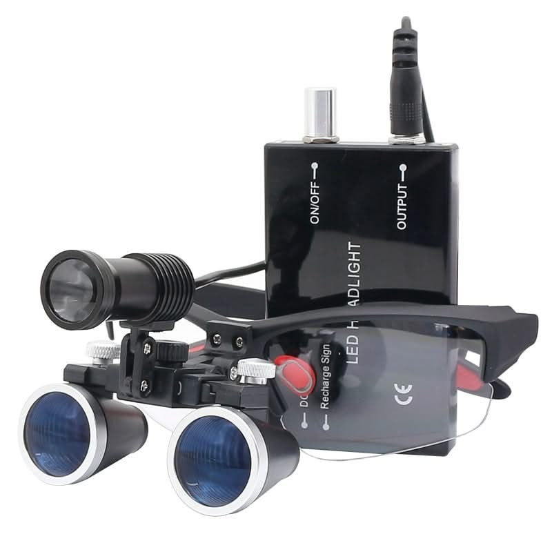 Magnifying Binocular Headband Loupe with LED Light for Dental and Surgical Use