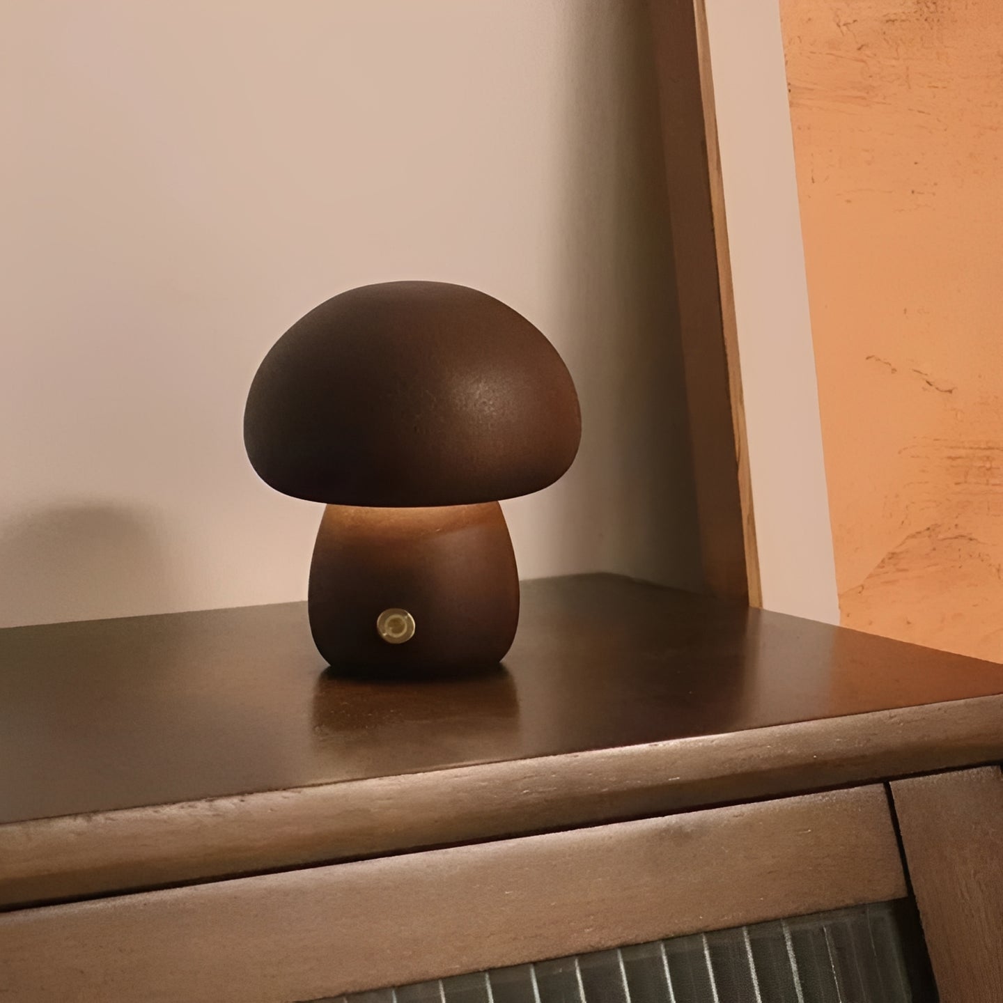 Decorative Mushroom Table Lamp with Dimmable LED Night Light