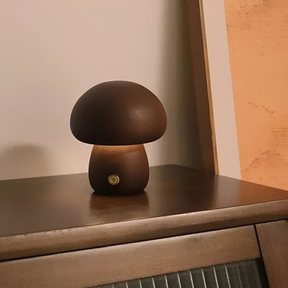 Decorative Mushroom Table Lamp with Dimmable LED Night Light