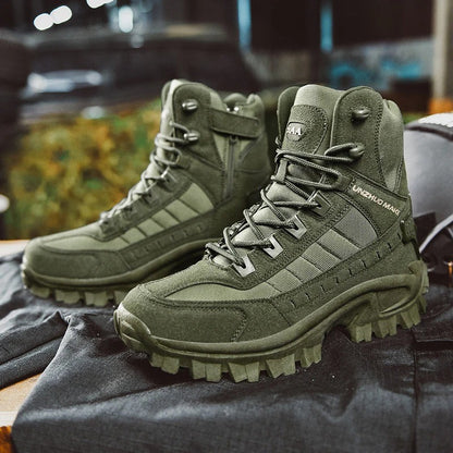 Insulated Tactical Winter Boots with Warm Lining and Rugged Grip for Men