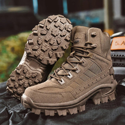 Insulated Tactical Winter Boots with Warm Lining and Rugged Grip for Men