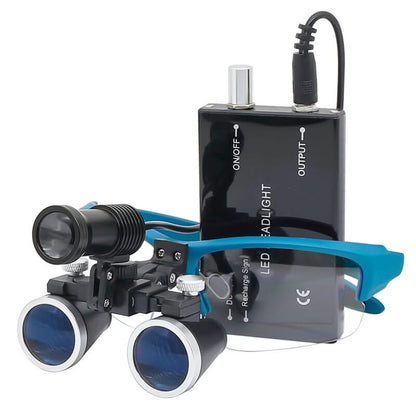 Magnifying Binocular Headband Loupe with LED Light for Dental and Surgical Use
