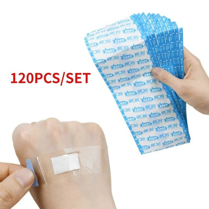 Clear Waterproof Wound Cover Strips with Adhesive Backing for Kids and Adults