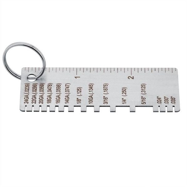 Dual Purpose Metal and Wire Thickness Measuring Tool for Welding Projects