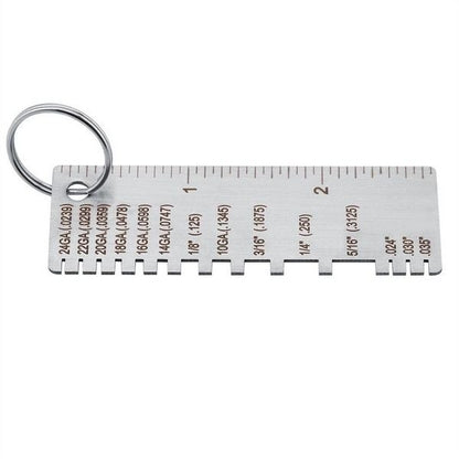 Dual Purpose Metal and Wire Thickness Measuring Tool for Welding Projects