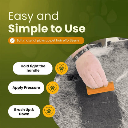 Reusable Pet Hair Remover Brush for Furniture and Vehicle Interiors
