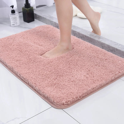 Faux Fur Bathroom Rug with Plush Pile