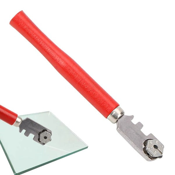 Diamond Tip Glass and Tile Scorer with Weighted Head and Side Notch