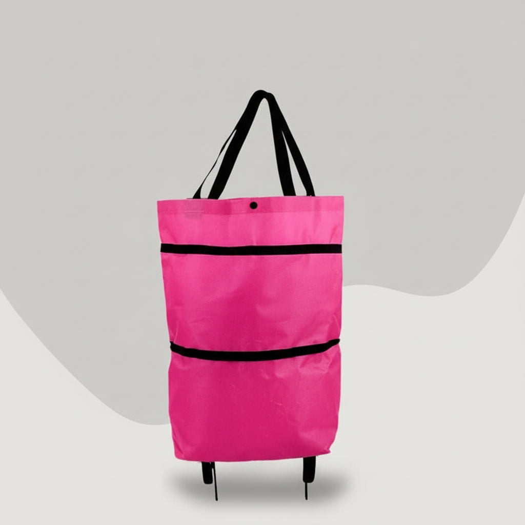 Foldable Shopping Cart Bag with Rolling Wheels