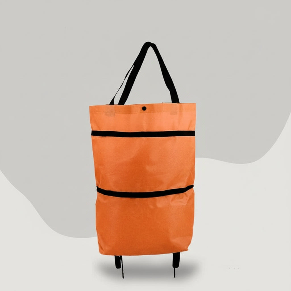 Foldable Shopping Cart Bag with Rolling Wheels