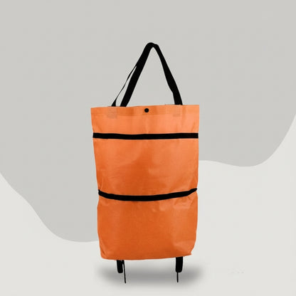 Foldable Shopping Cart Bag with Rolling Wheels