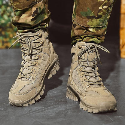 Insulated Tactical Winter Boots with Warm Lining and Rugged Grip for Men