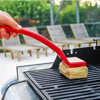 Steam Grill Cleaning Brush with Bristle Free Pad and Replaceable Head