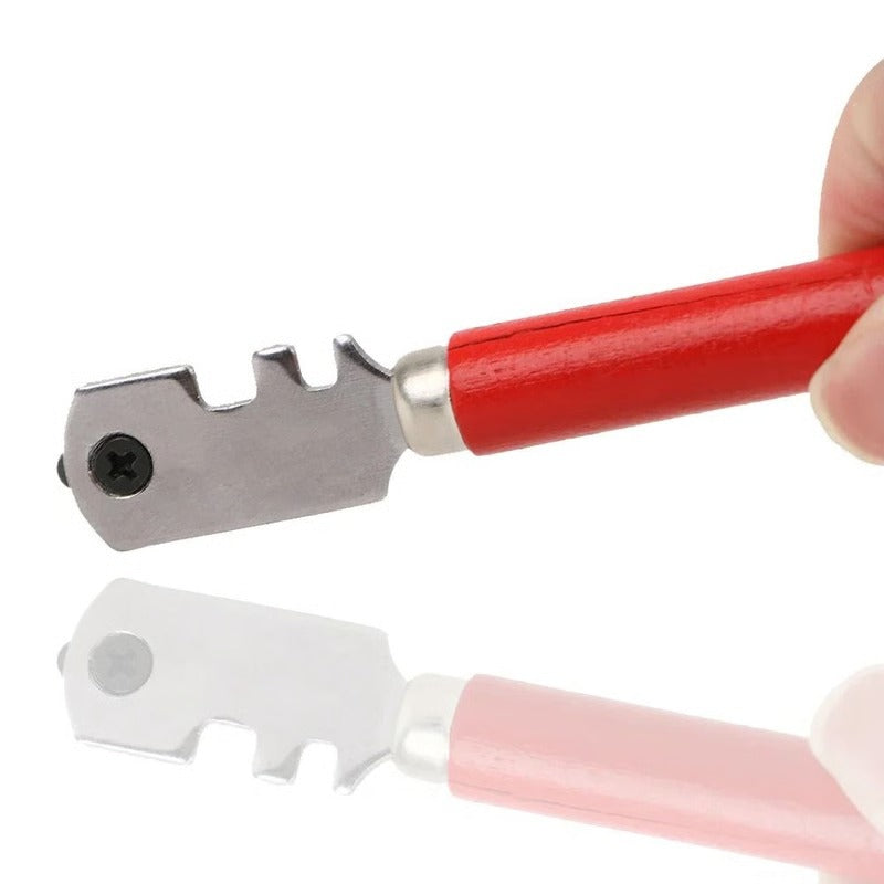 Diamond Tip Glass and Tile Scorer with Weighted Head and Side Notch