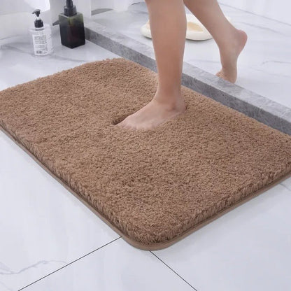 Faux Fur Bathroom Rug with Plush Pile
