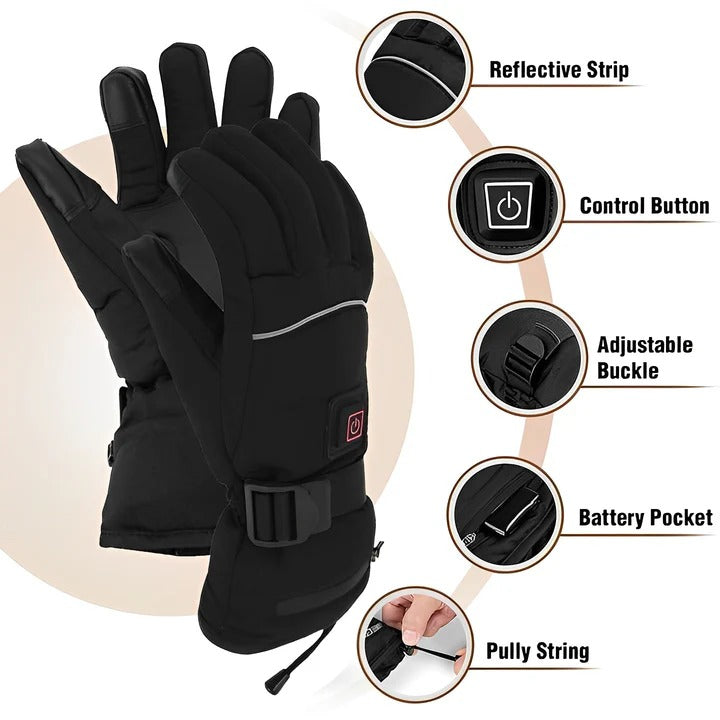 Heated Gloves with Rechargeable Battery Pack