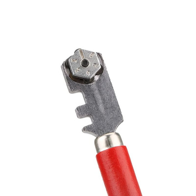 Diamond Tip Glass and Tile Scorer with Weighted Head and Side Notch