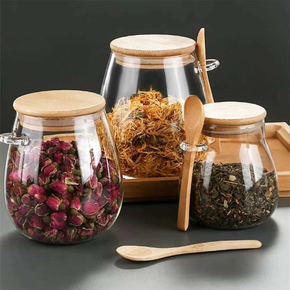 Kitchen Storage Pots with Lid Sealed