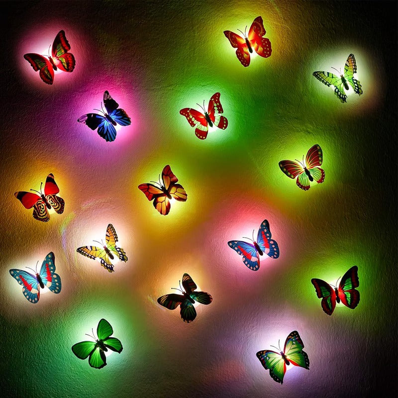 Illuminated 3D Butterfly Wall Decoration with LED Accent Lighting