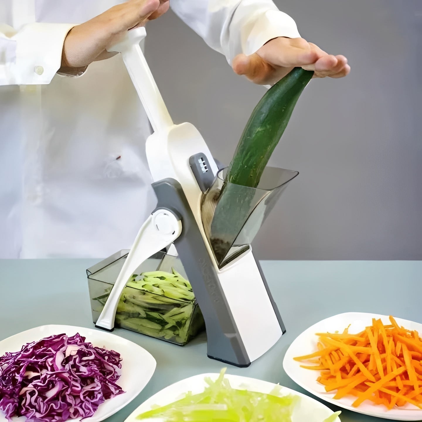 Multi Function Vegetable Slicer with Collection Tray