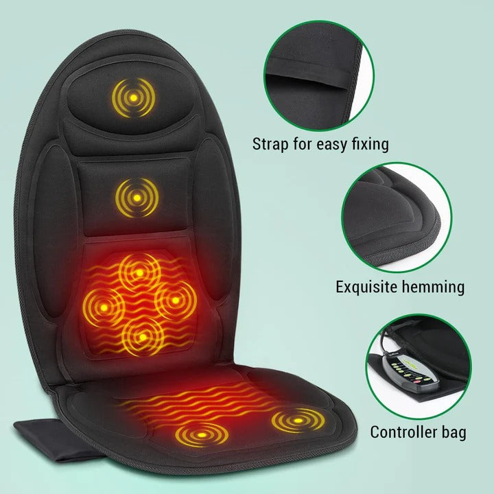 Massage Seat Cushion with Heat and Vibration for Chair and Car Seat
