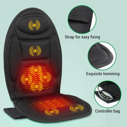 Massage Seat Cushion with Heat and Vibration for Chair and Car Seat
