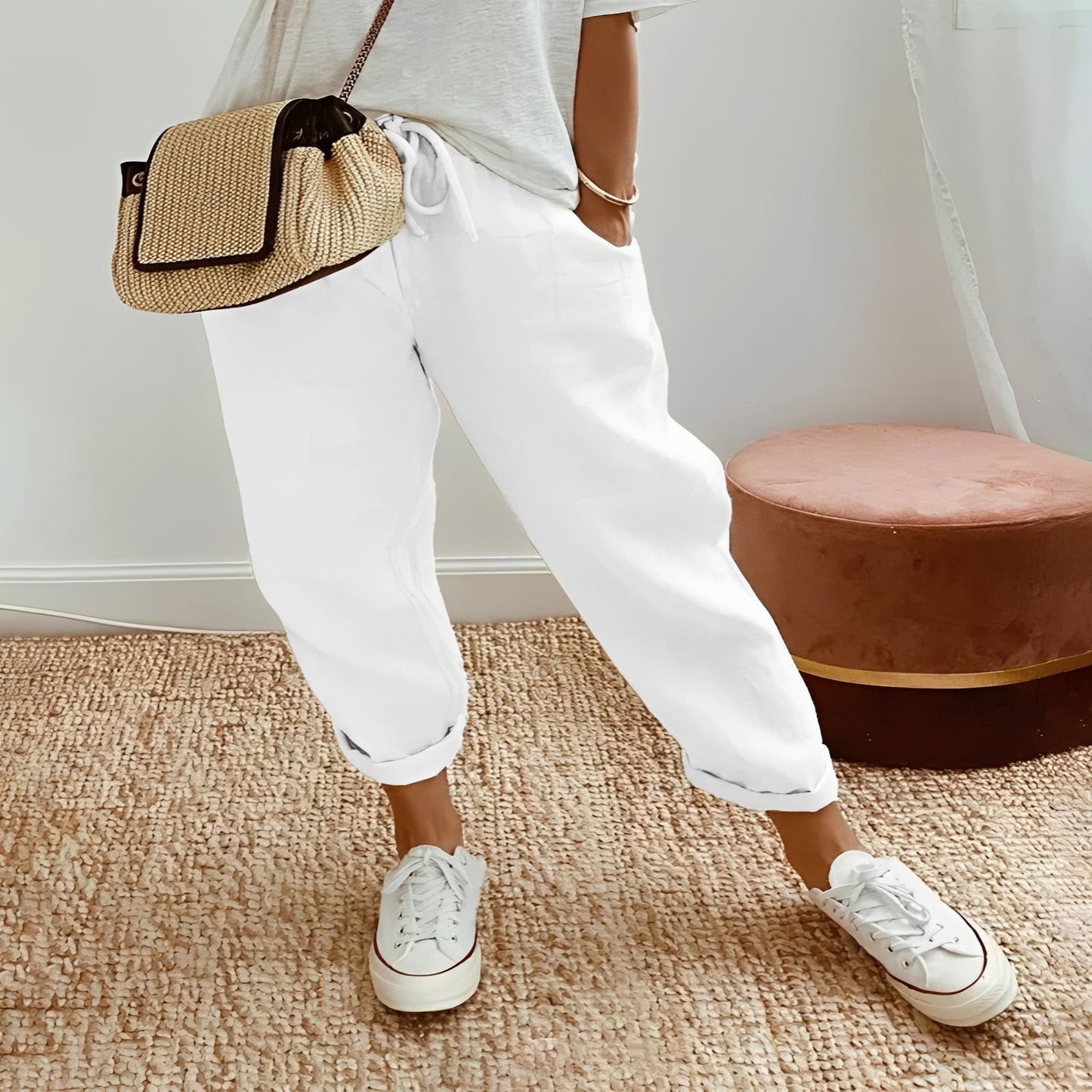 Breathable Cotton Pants with Moisture Wicking