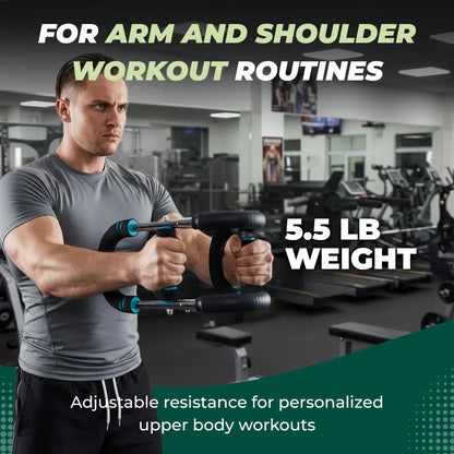 Spring-Loaded Chest Expander with Adjustable Resistance Bars for Strength Building Support