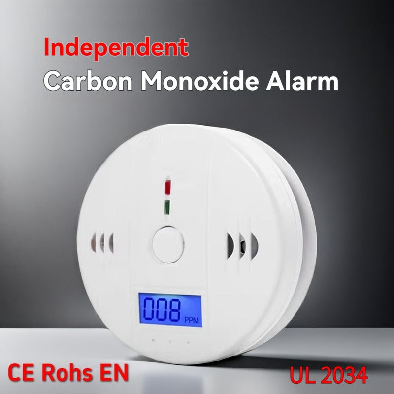 Combined Carbon Monoxide and Smoke Detector Alarm for Home and Kitchen Safety