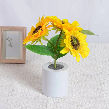 Sunflower Shaped LED Table Lamp with Warm Ambient Glow