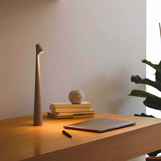 Cordless Aluminum Desk Lamp with 3-Level Dimming and USB Charging