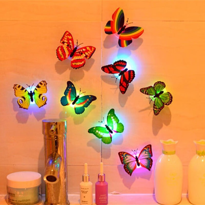 Illuminated 3D Butterfly Wall Decoration with LED Accent Lighting