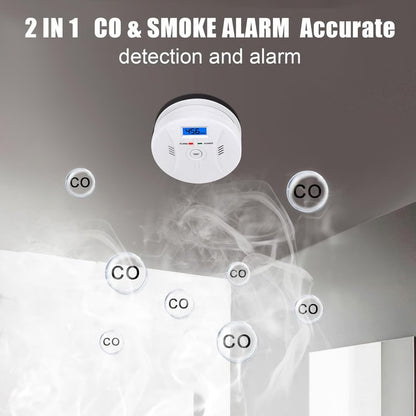 Combined Carbon Monoxide and Smoke Detector Alarm for Home and Kitchen Safety