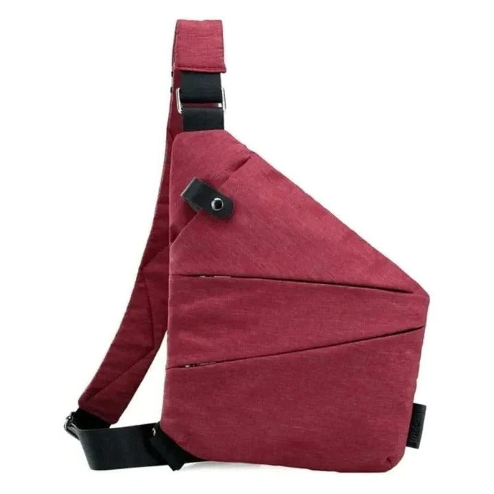 Unisex Water Resistant Crossbody Sling Bag with Anti Theft Zippers and Adjustable Strap