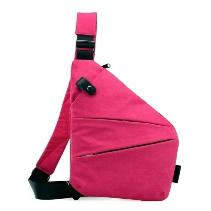 Unisex Water Resistant Crossbody Sling Bag with Anti Theft Zippers and Adjustable Strap