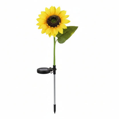 Solar LED Sunflower Garden Stakes with Outdoor Yard Decor