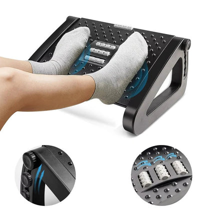 Adjustable Ergonomic Foot Rest Cushion with Non-Slip Base for Under Desk Use