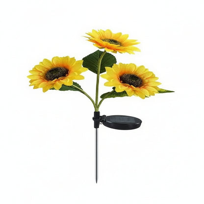 Solar LED Sunflower Garden Stakes with Outdoor Yard Decor