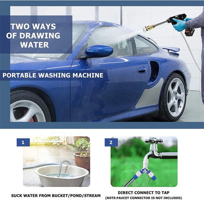Cordless High Pressure Washer with 2 Rechargeable Batteries for Cars, Patios and Tools