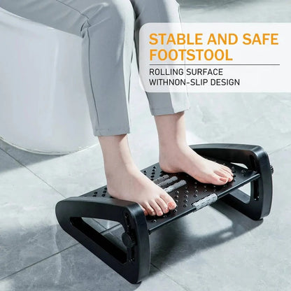 Adjustable Ergonomic Foot Rest Cushion with Non-Slip Base for Under Desk Use