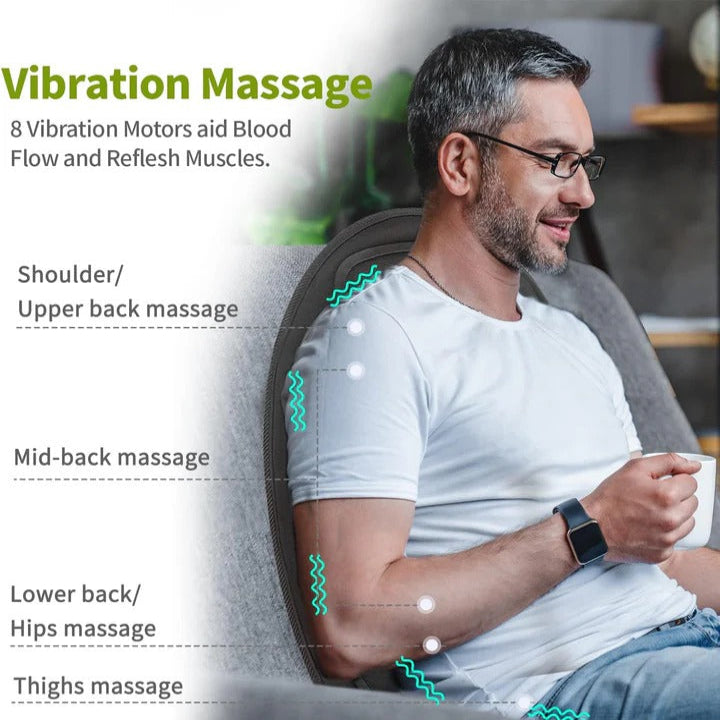 Massage Seat Cushion with Heat and Vibration for Chair and Car Seat