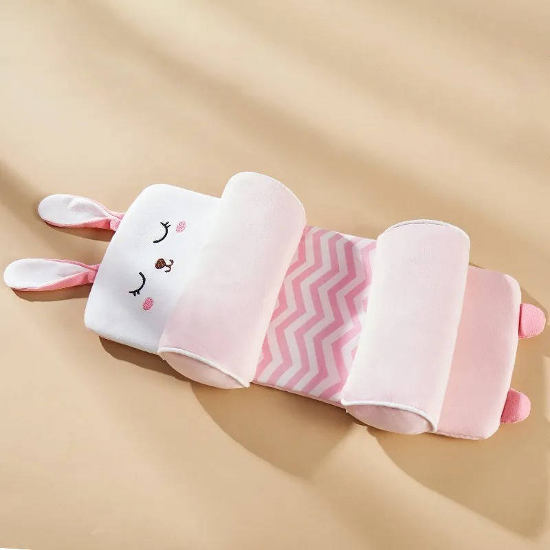 Infant Head Shaping Pillow with Adjustable Side Cushions and Buckwheat Filling