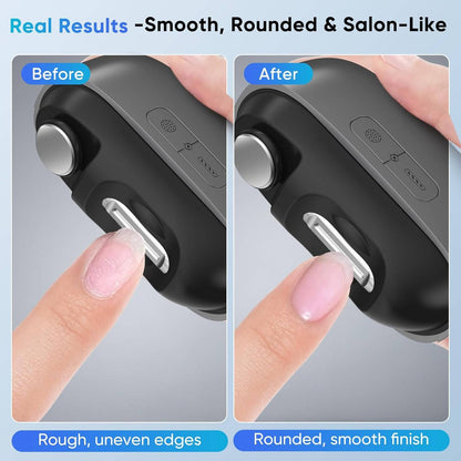 Rechargeable Electric Nail Trimmer with LED Light