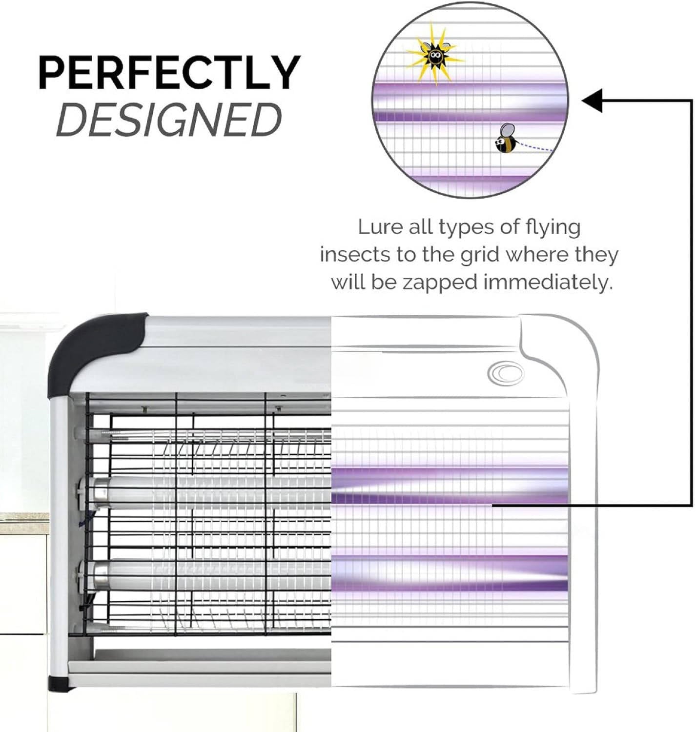 Indoor Bug Zapper with 20W UV Light for Mosquitoes and Flying Insects
