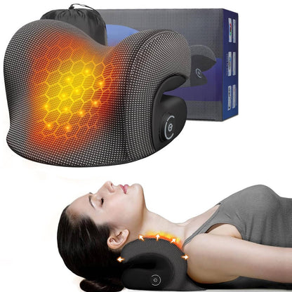 Heated Neck Support Relaxer with Adjustable Warmth and Massage Points