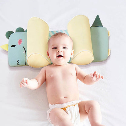 Infant Head Shaping Pillow with Adjustable Side Cushions and Buckwheat Filling