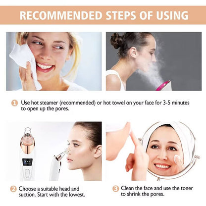 Rechargeable Facial Cleaning Device with Adjustable Suction