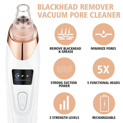 Rechargeable Facial Cleaning Device with Adjustable Suction