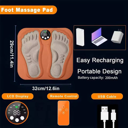Portable EMS Foot Massage Mat with Remote Control